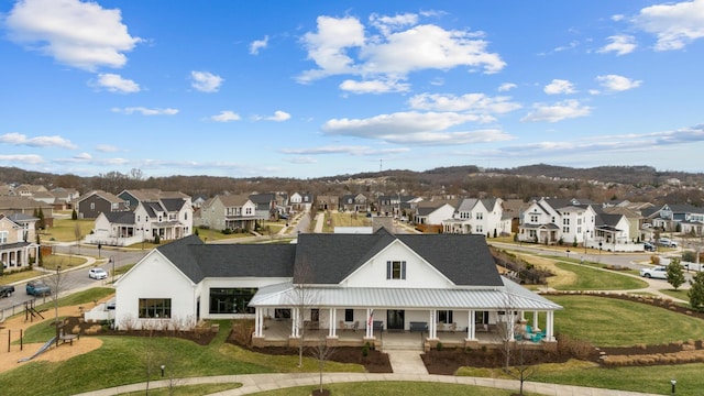 aerial view featuring a residential view