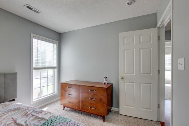 4425 Taylor Hall Ln, Adams, TN 37010 - bedroom with light carpet, a textured ceiling, baseboards, and visible vents