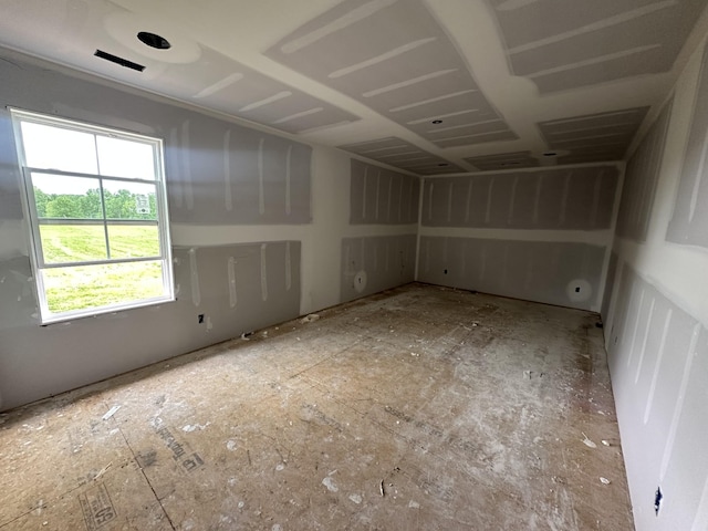view of spare room