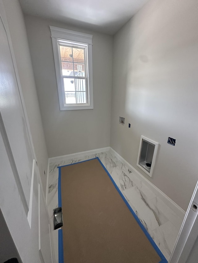 230 Hall Ct, Clarksville, TN 37043 - washroom featuring marble finish flooring, baseboards, and hookup for a washing machine