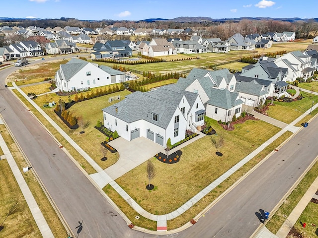 bird's eye view featuring a residential view