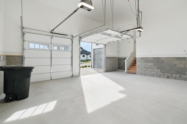 garage featuring a garage door opener