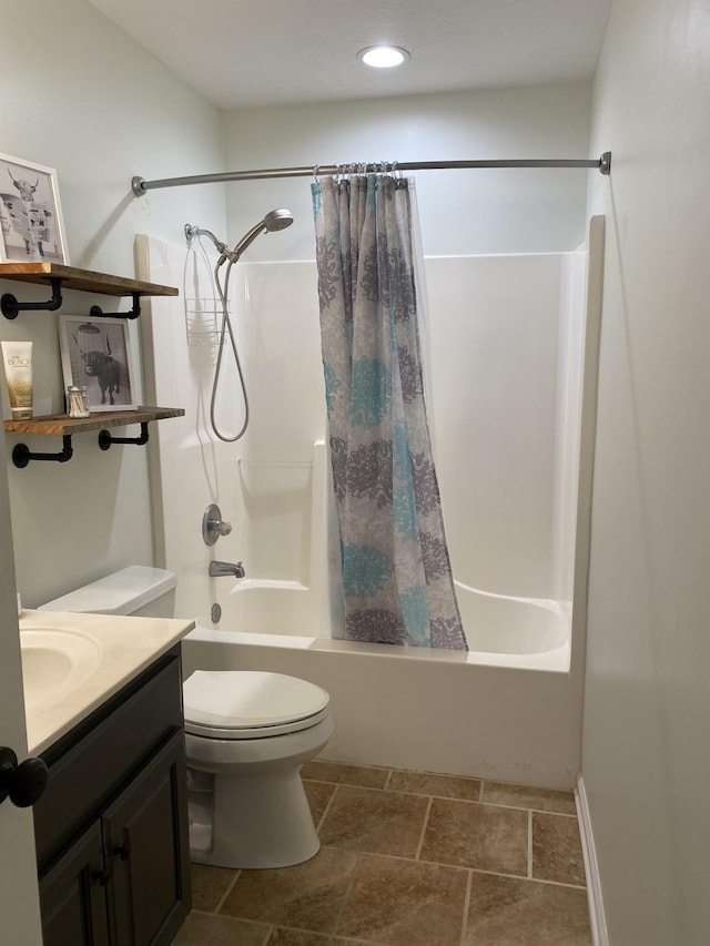 219 Wagoners Way, Westmoreland, TN 37186 - bathroom featuring toilet, shower / bath combination with curtain, and vanity
