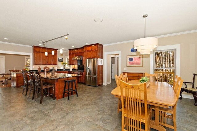 1748 Riverhaven Dr, Adams, TN 37010 - dining room featuring crown molding