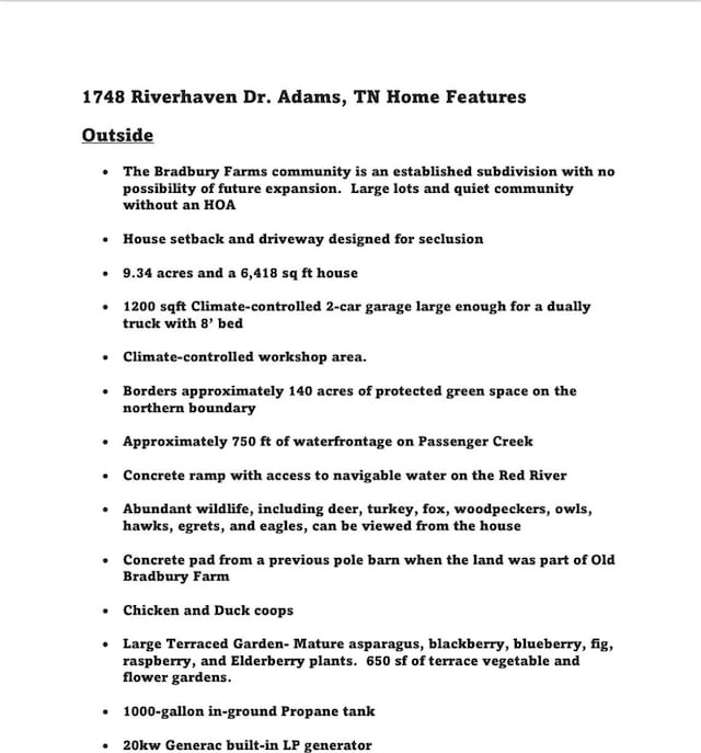 1748 Riverhaven Dr, Adams, TN 37010 - a document