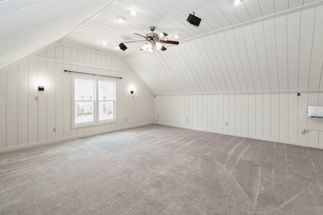 102 Highland Rdg, Hendersonville, TN 37075 - additional living space featuring lofted ceiling, carpet flooring, and a ceiling fan