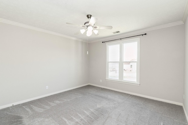 102 Highland Rdg, Hendersonville, TN 37075 - empty room with carpet floors, crown molding, baseboards, and visible vents