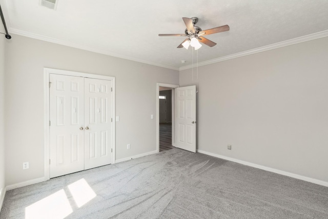 102 Highland Rdg, Hendersonville, TN 37075 - unfurnished bedroom featuring carpet flooring, baseboards, and ornamental molding