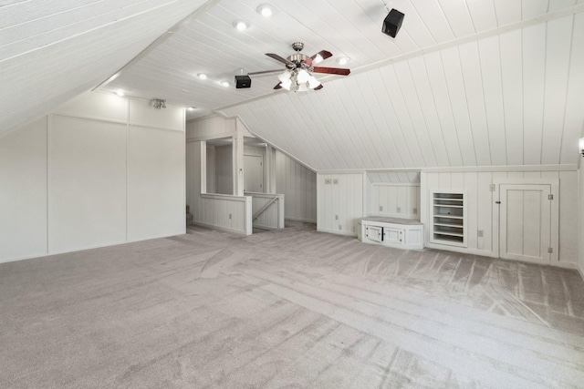 102 Highland Rdg, Hendersonville, TN 37075 - bonus room with lofted ceiling, ceiling fan, carpet flooring, and wood ceiling