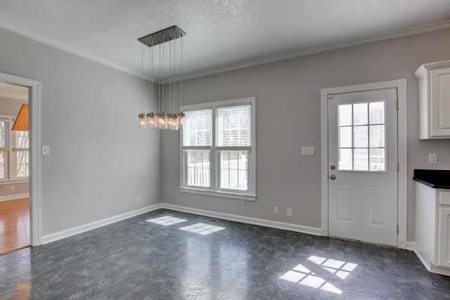 526 Christel Springs Dr, Clarksville, TN 37043 - unfurnished dining area featuring plenty of natural light, ornamental molding, and baseboards