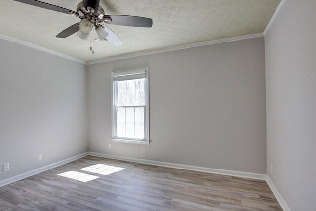 526 Christel Springs Dr, Clarksville, TN 37043 - empty room with baseboards, ornamental molding, wood finished floors, and ceiling fan