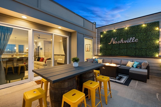 view of patio / terrace featuring outdoor lounge area