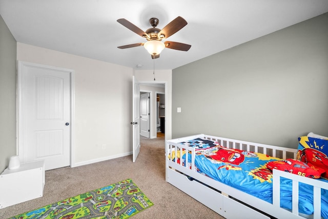 185 Kildeer Dr, Clarksville, TN 37040 - carpeted bedroom with baseboards and ceiling fan