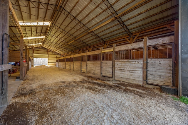 view of horse barn