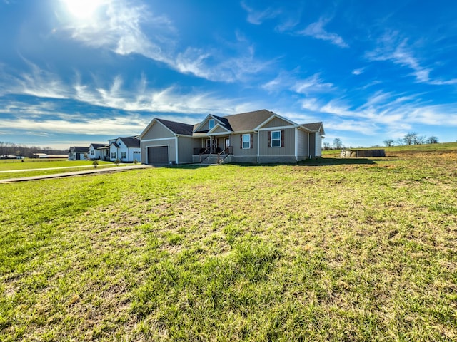 5113 Highland Lick Rd, Lewisburg, KY 42256 - ranch-style house featuring driveway, an attached garage, and a front lawn