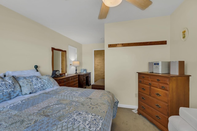 9395 Greenbriar Rd, Waverly, TN 37185 - bedroom featuring light carpet, a ceiling fan, and baseboards