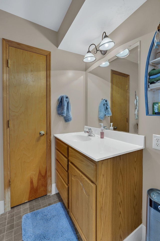 9395 Greenbriar Rd, Waverly, TN 37185 - bathroom with vanity and tile patterned flooring