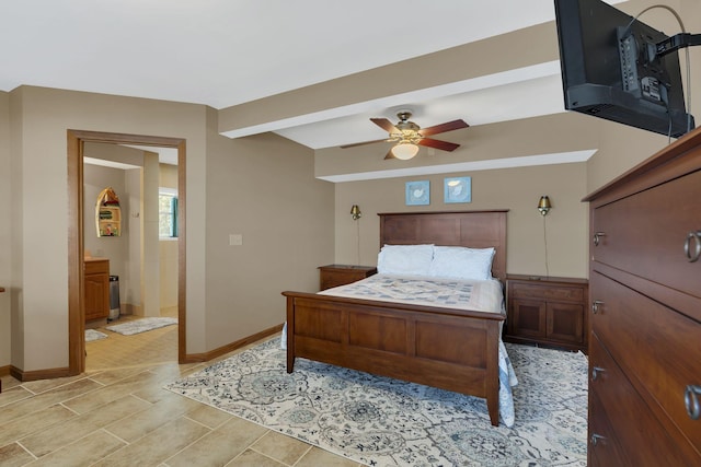 9395 Greenbriar Rd, Waverly, TN 37185 - bedroom with baseboards and a ceiling fan