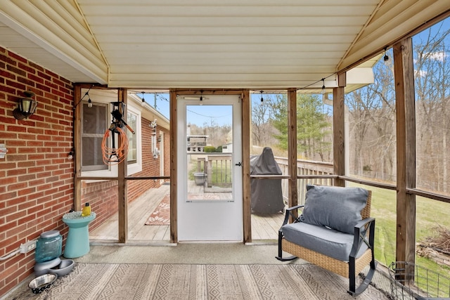 view of sunroom / solarium