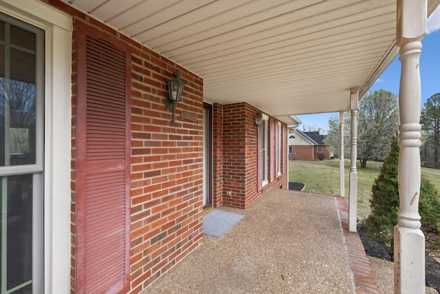 view of patio featuring covered porch