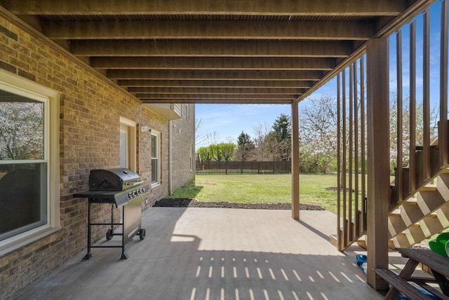 6525 Chessington Dr, Nashville, TN 37221 - view of patio / terrace with area for grilling and fence