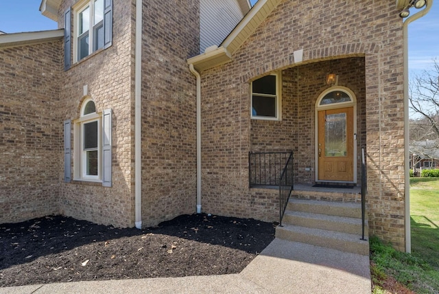 6525 Chessington Dr, Nashville, TN 37221 - doorway to property with brick siding