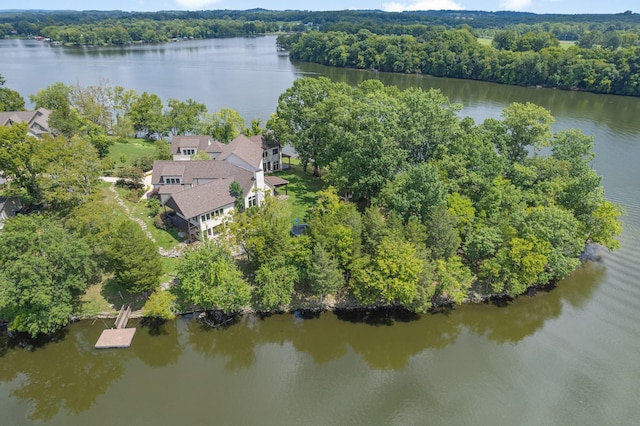 817 Burton Point Rd, Mount Juliet, TN 37122 - birds eye view of property featuring a water view and a view of trees