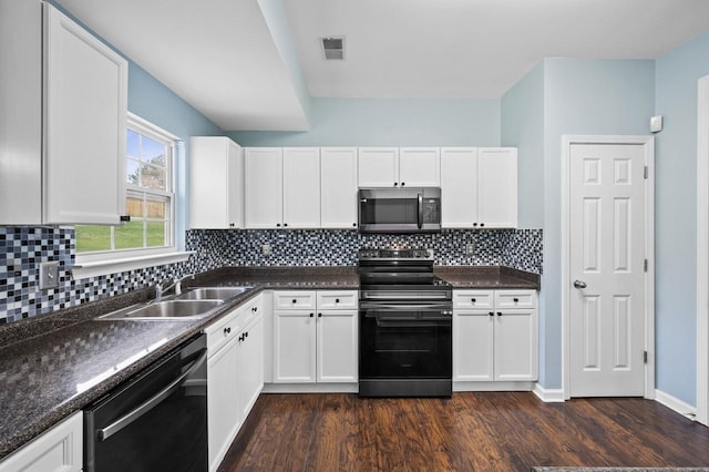 2033 Hidden Cove Rd, Mount Juliet, TN 37122 - kitchen with stainless steel microwave, a sink, black range with electric cooktop, white cabinets, and dishwashing machine