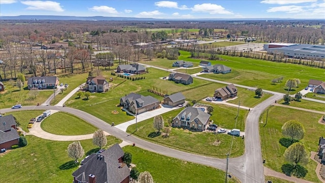 bird's eye view featuring a residential view