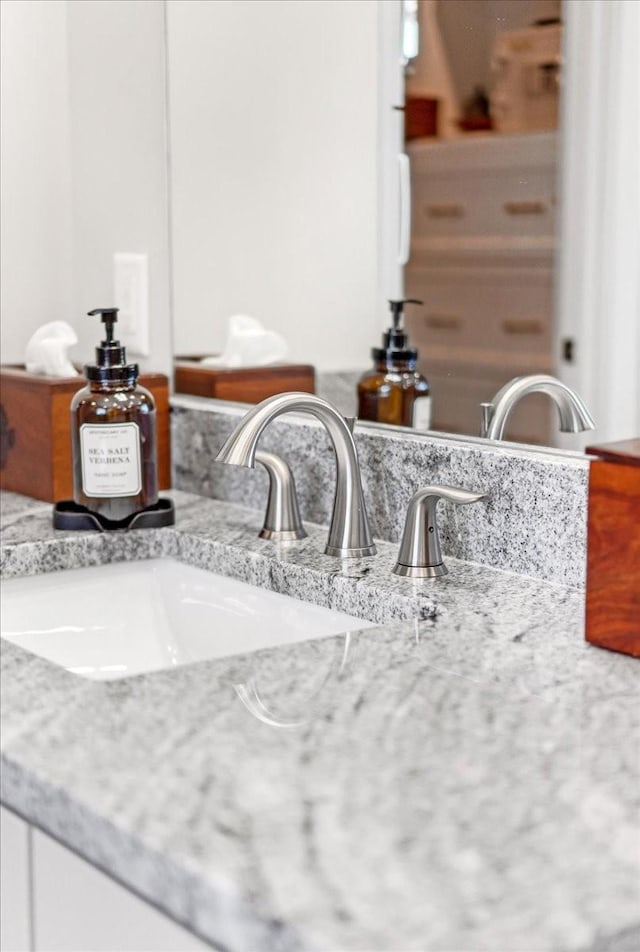 interior details with vanity