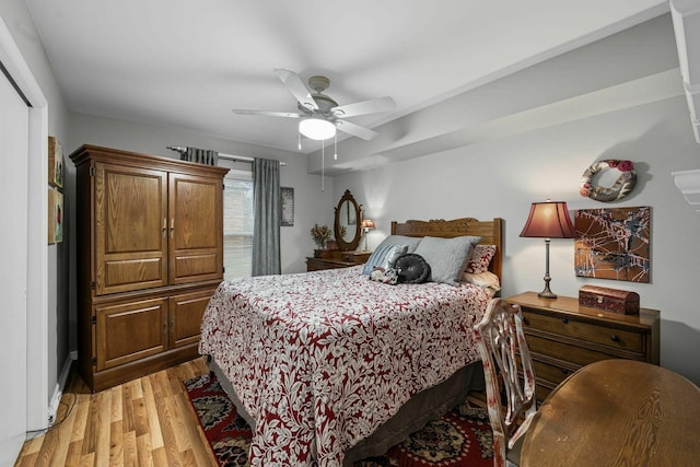 5025 Hillsboro Pike Unit 20E, Nashville, TN 37215 - bedroom with a ceiling fan and light wood-type flooring