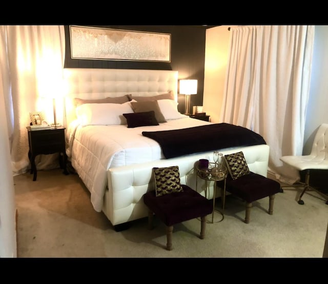 view of carpeted bedroom