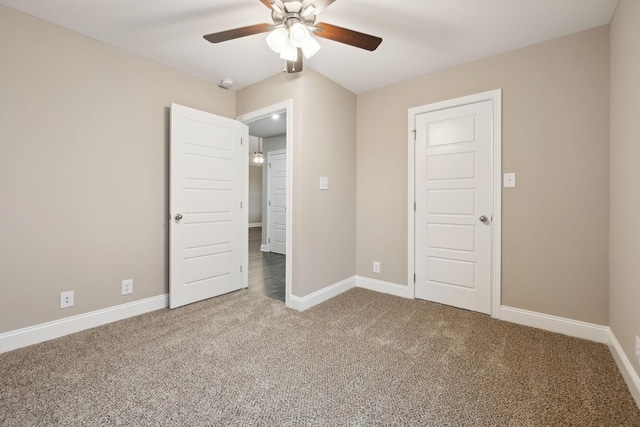 946 Tufnel Dr, Clarksville, TN 37040 - unfurnished bedroom with baseboards, carpet floors, and a ceiling fan