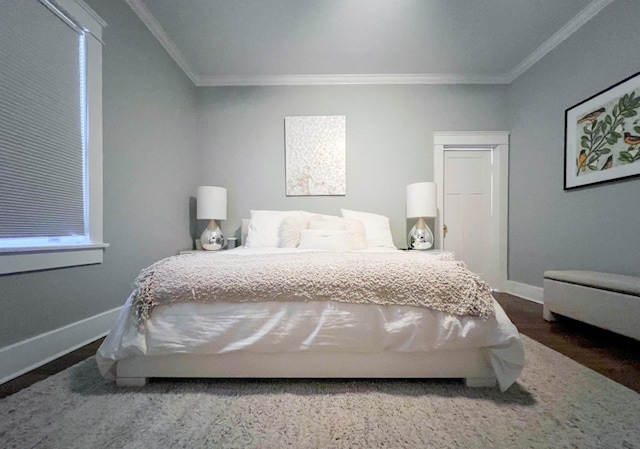 336 Chesterfield Ave, Nashville, TN 37212 - bedroom with baseboards, wood finished floors, and ornamental molding