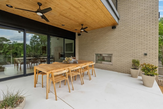 937 Glendale Ln, Nashville, TN 37204 - view of patio / terrace featuring outdoor dining area and ceiling fan