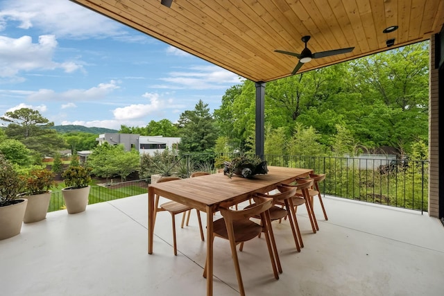 937 Glendale Ln, Nashville, TN 37204 - view of patio / terrace with a ceiling fan and outdoor dining space
