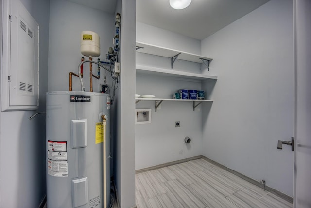 3000 Poston Ave Unit 102, Nashville, TN 37203 - laundry room with electric water heater, hookup for an electric dryer, hookup for a washing machine, laundry area, and electric panel