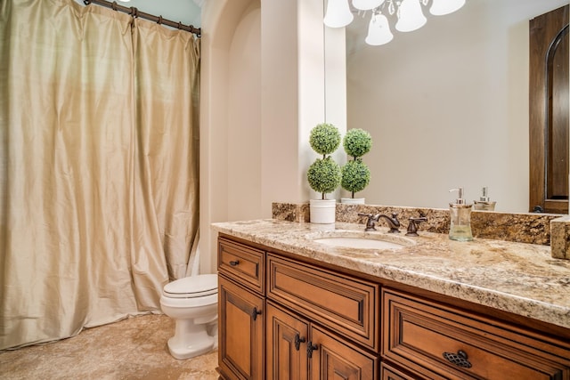 947 Tyne Blvd, Nashville, TN 37220 - bathroom featuring toilet, vanity, and a shower with shower curtain