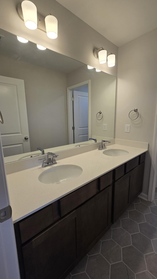 6139 Saxlingham Pl, Smyrna, TN 37167 - bathroom with a sink, tile patterned floors, and double vanity
