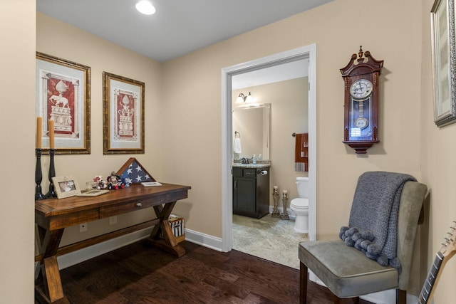 1019 Club View Dr, Gallatin, TN 37066 - hallway with baseboards and dark wood-style floors
