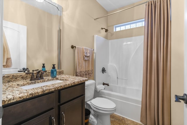 1019 Club View Dr, Gallatin, TN 37066 - bathroom with shower / bathtub combination with curtain, toilet, and vanity