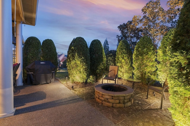 1019 Club View Dr, Gallatin, TN 37066 - view of patio / terrace with a fire pit