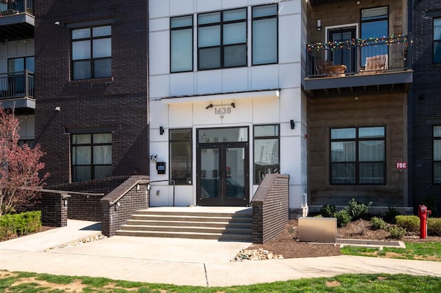 1638 54th Ave N Unit 313, Nashville, TN 37209 - property entrance featuring french doors and brick siding