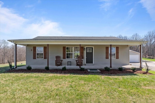 650 Wall Rd, Cunningham, TN 37052 - view of front of property with a front lawn and a porch