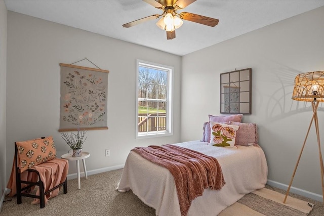 650 Wall Rd, Cunningham, TN 37052 - carpeted bedroom featuring baseboards and ceiling fan