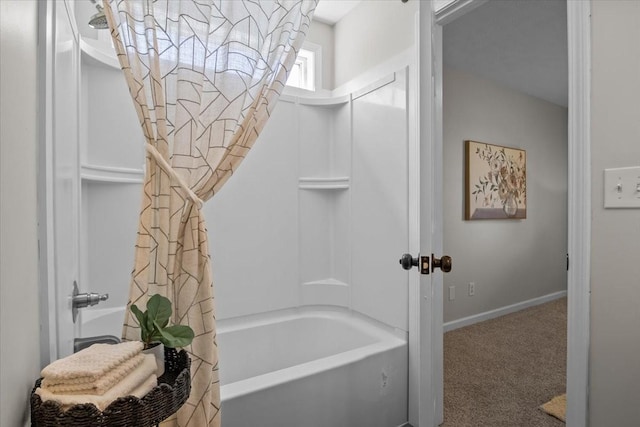 650 Wall Rd, Cunningham, TN 37052 - full bath with baseboards and shower / bathtub combination with curtain