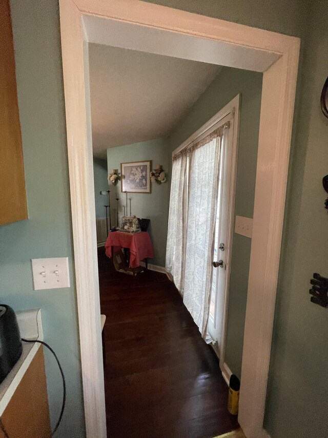 1222 Marla Dr, Clarksville, TN 37042 - hall with dark wood-type flooring and baseboards
