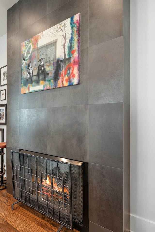 128 37th Ave N, Nashville, TN 37209 - details with wood finished floors and a tile fireplace