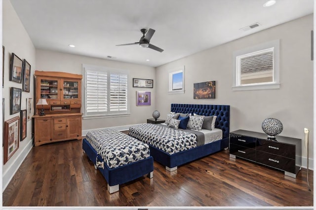128 37th Ave N, Nashville, TN 37209 - bedroom featuring recessed lighting, baseboards, visible vents, and wood finished floors