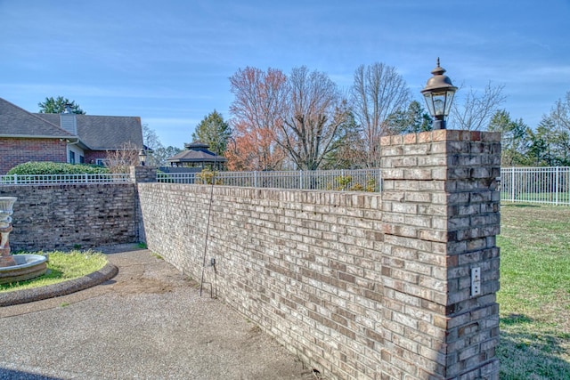 exterior space with fence